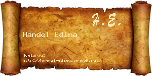 Handel Edina névjegykártya